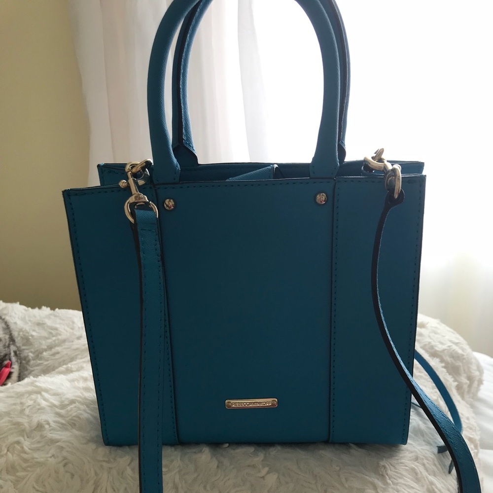 Rebecca Minkoff blue crossbody purse and wallet